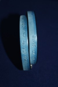 Lederarmband blau vintage mit individuellem Text
