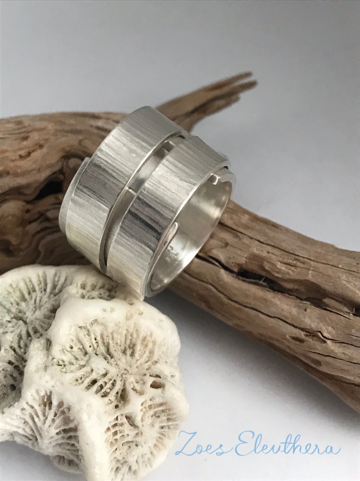 Ring Silver Structure Double