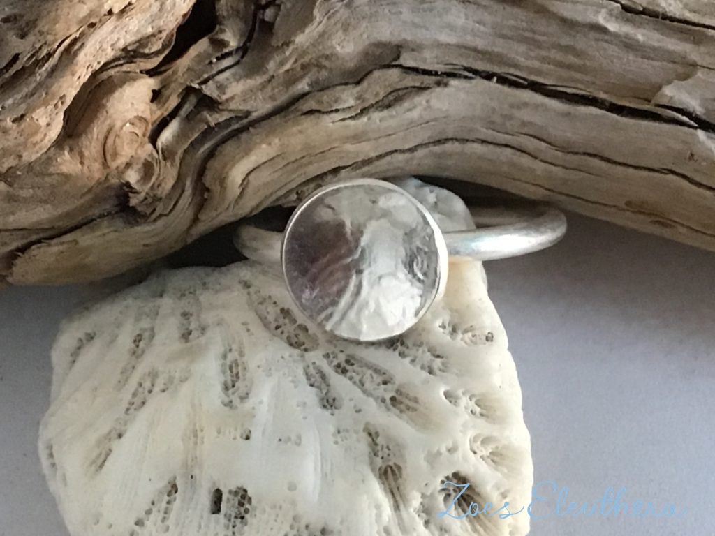 ring silver round structure delicate wave waves point narrow delicate individual